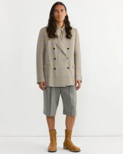 Double-breasted Blazer in Mustard