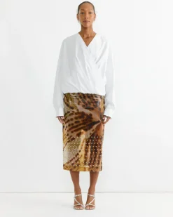 Draped Top in White
