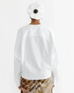 Draped Top in White
