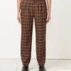 Dunham Plaid Trouser in Brown Multi