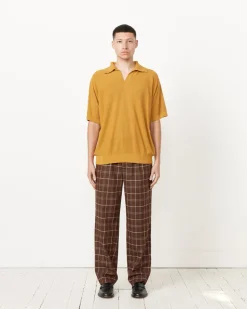 Dunham Plaid Trouser in Brown Multi
