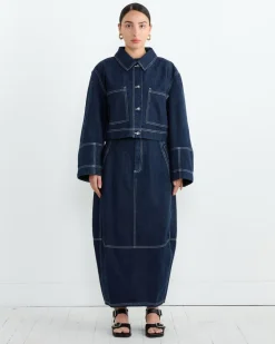 Dusk Denim Skirt in Navy
