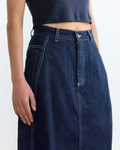 Dusk Denim Skirt in Navy