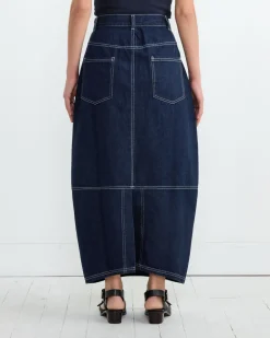 Dusk Denim Skirt in Navy