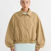 Dyed Finx Gabardine Blouson in Beige
