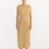 Dyed Finx Gabardine Dress in Beige