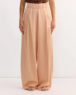 Elasticated Pants in Peach
