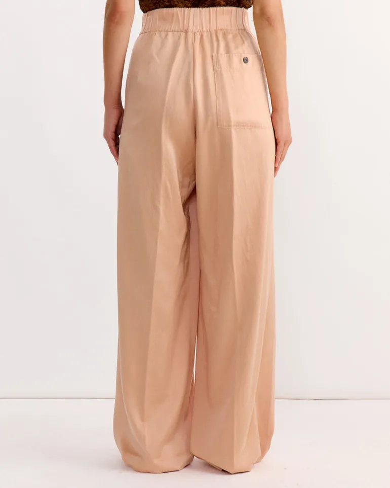 Elasticated Pants in Peach