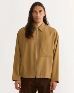 Enzo Shirt in Tropical Wool Desert