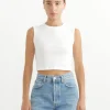 Esme Crop Tank in White