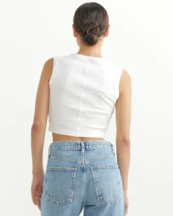 Esme Crop Tank in White