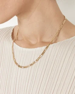 Figaro Chain in 14K Plated Brass
