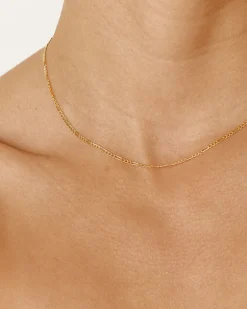 Figaro Chain Necklace in 14k Yellow Gold