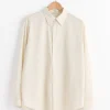 Fine Wool Stripe Shirt in Ivory