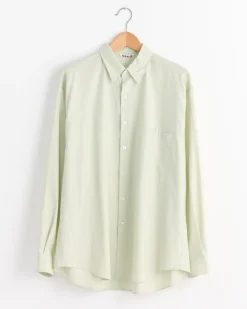 Finx Twill Big Shirt in Light Green