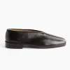 Flat Piped Slipper in Dark Chocolate