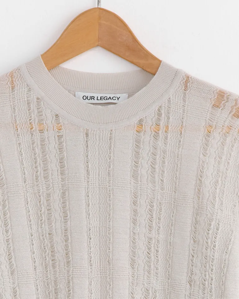 Formal Roundneck Top in Cloud Grey