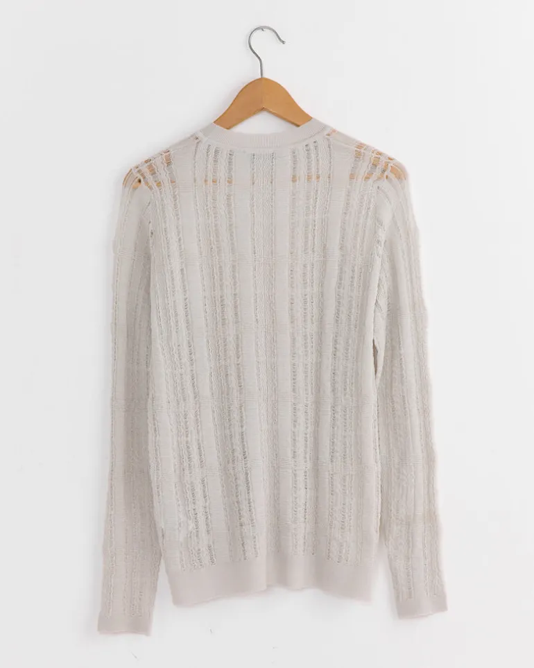 Formal Roundneck Top in Cloud Grey