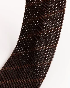 Formal Tie in Chestnut Stripe