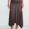 Fortuna Midi Skirt in Brown