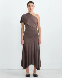 Fortuna Midi Skirt in Brown