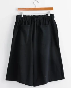 French Terry Circular Short Pant in Black