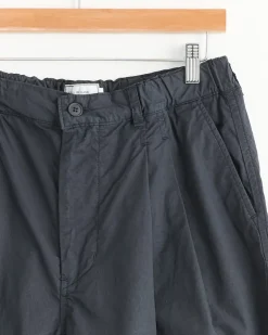 Garment Dye 2 Tuck Pant in Ink Black