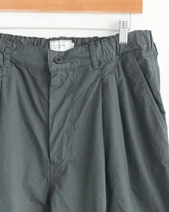 Garment Dye 2 Tuck Pant in Green Charcoal