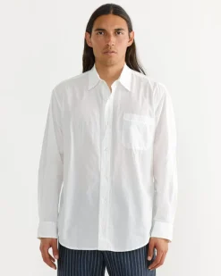 Gio Shirt in Crushed Cotton White