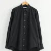 Gio Shirt in Crushed Cotton Black