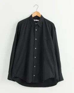 Gio Shirt in Crushed Cotton Black