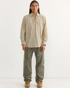 Gio Shirt in Crushed Cotton Sand