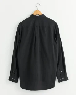 Gio Shirt in Crushed Cotton Black