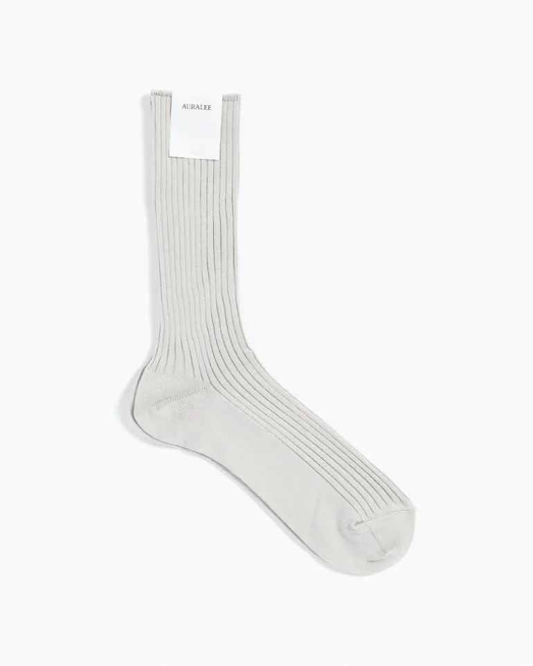 Giza High Gauge Socks in Pale Green