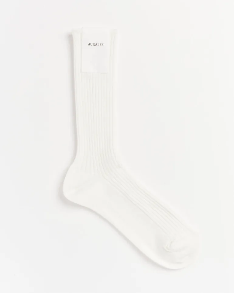 Giza High Gauge Socks in White