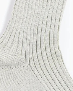 Giza High Gauge Socks in Pale Green