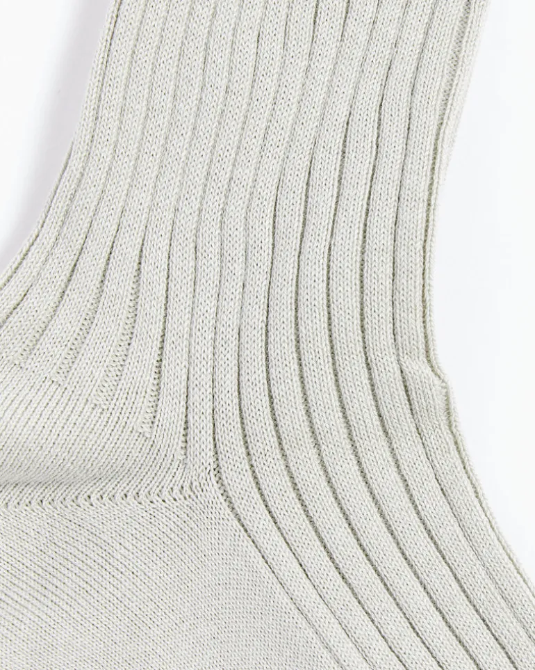 Giza High Gauge Socks in Pale Green
