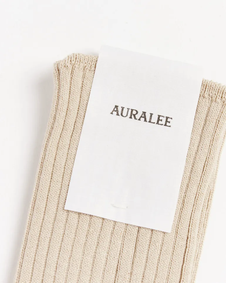 Giza High Gauge Socks in Beige