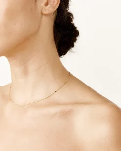 Glitter Link Chain in 14k Yellow Gold