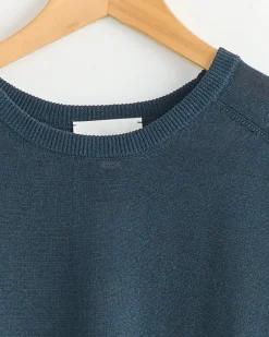 Half Sleeve Knit Shirt in Dusty Blue