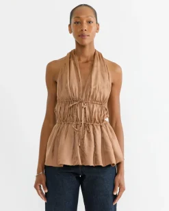 Halterneck Top in Smoke