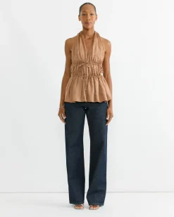 Halterneck Top in Smoke