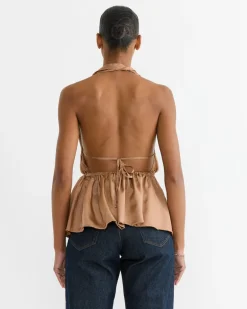 Halterneck Top in Smoke