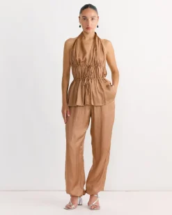 Halterneck Top in Smoke