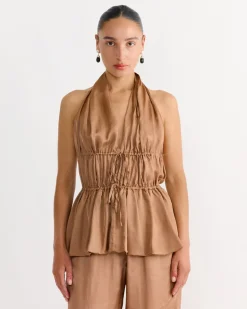 Halterneck Top in Smoke