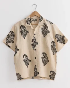 Hand Block Camp Shirt in Harda/Black