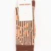 Handsome Hands Socks in Brown Orange Grid