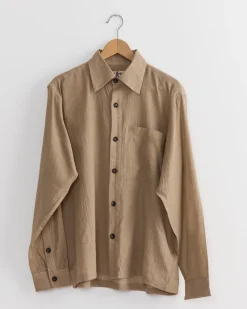 Handwoven Shirt in Sage/Zari