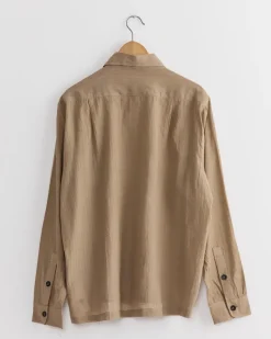 Handwoven Shirt in Sage/Zari