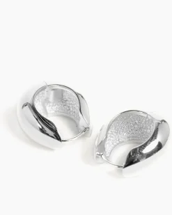 Hinged Hoops in Sterling Silver